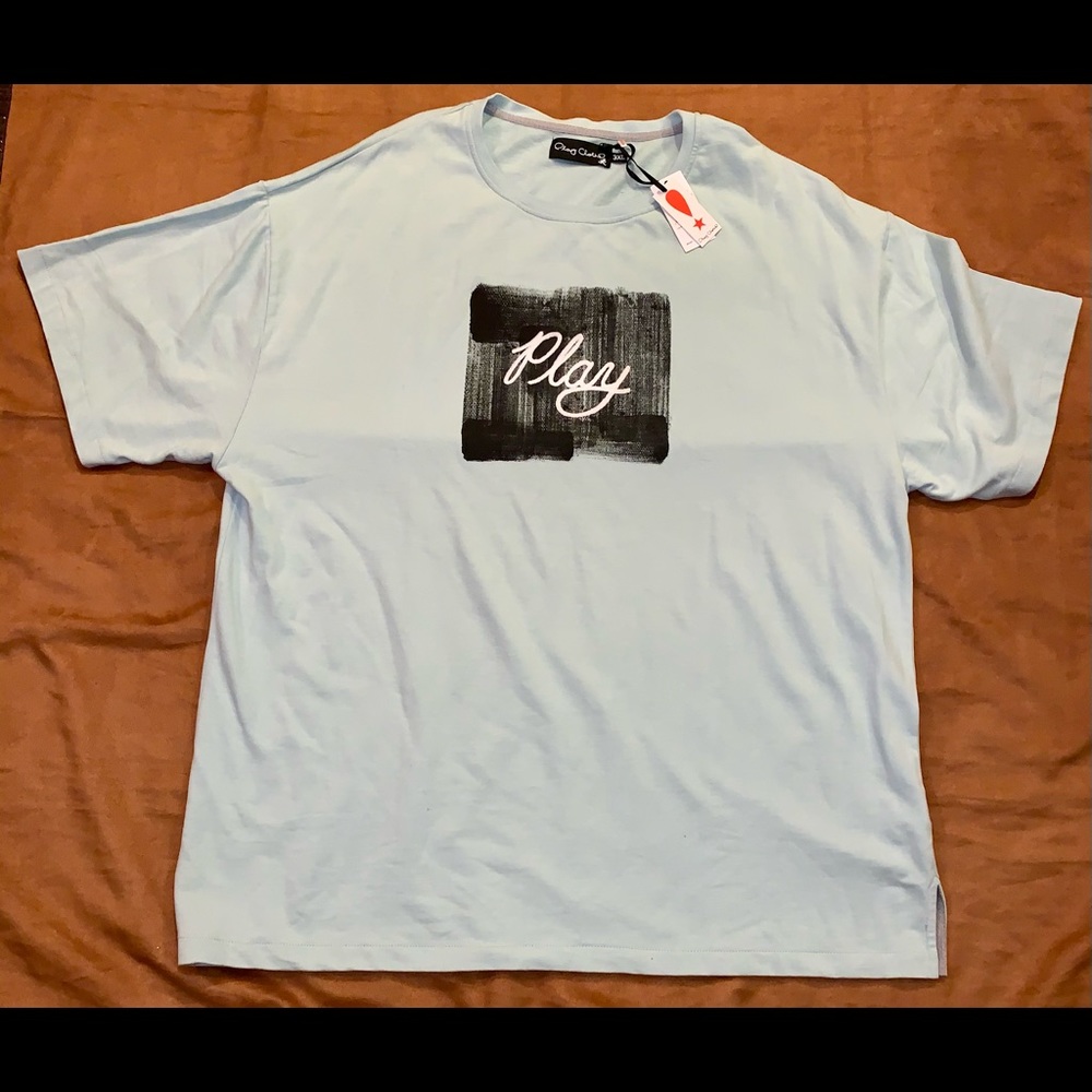 Men's Light Blue Graphic T-Shirt